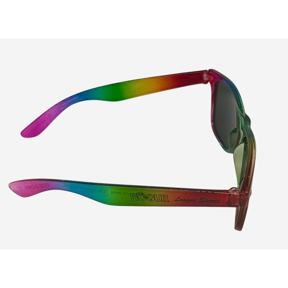 Rogue LGBTQ PRIDE Sunglasses Rainbow Frames Six Colors Lenses Recycled Plastic - Picture 5 of 15
